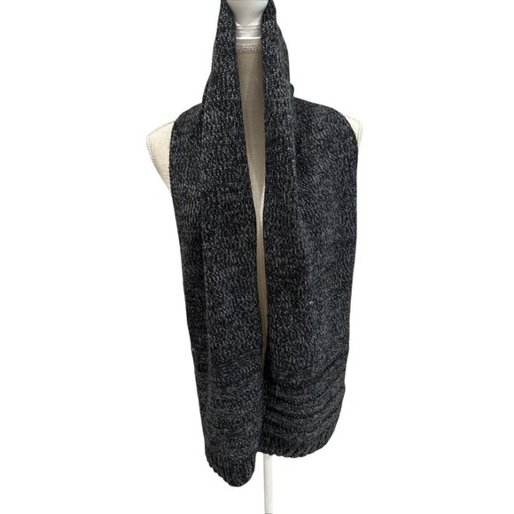 Chunky Knit Infinity Scarf Dark Gray Heathered Acrylic Blend Cozy Accessory - Picture 1 of 2